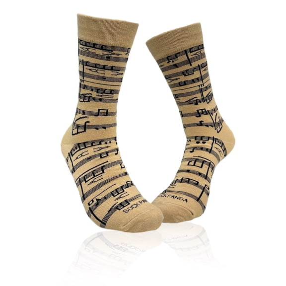 Music Note Pattern Socks from the Sock Panda (Adult Large - Men's Shoe Sizes 8-12)