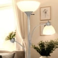 thumbnail image 3 of Brightech Sky Dome Double LED Torchiere 72 Inch Floor Lamp, Platinum Silver, 3 of 9