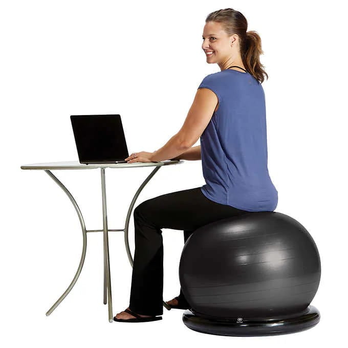 Gaiam Essentials Balance Ball with Base Walmart