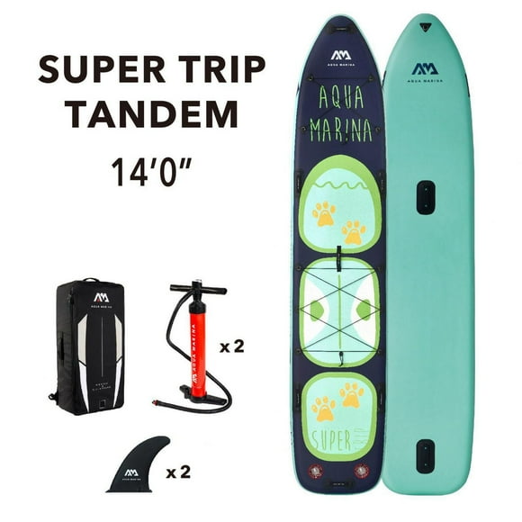 Aqua Marina SUPER TRIP 14'0 Tandem Family Planche de Stand up Paddle Gonflable (iSup)