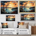 thumbnail image 4 of Designart "Golden Gateway Yellow Orange Bridge III" Bridges Floater Framed Canvas Print, 4 of 7