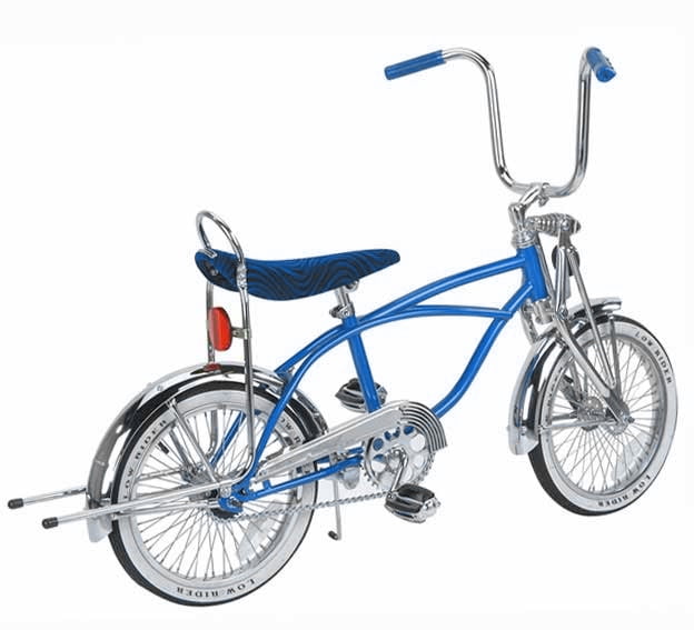 blue lowrider bike