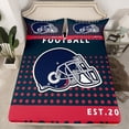 thumbnail image 4 of Football Bedding Sets Football City Bed Sheets American Football Lover Sheet Set Gifts Teen,Sports Game Sheet Set Football Team Fitted Sheet Twin (Dallas), 4 of 6