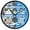 Cats with Blue White Striped, variant on Dailycode Night Light Wall Clock Glow in The Dark 12 inch Battery Operated Silent Luminous Clocks, Christmas Santa Claus Cute Face
