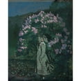 thumbnail image 2 of Olaf Isaachsen 12x14 Black Ornate Wood Framed Double Matted Museum Art Print Titled: Lilac (1881), 2 of 5