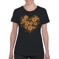 thumbnail image 2 of Floral Heart Design Women's T-shirt, 2 of 3