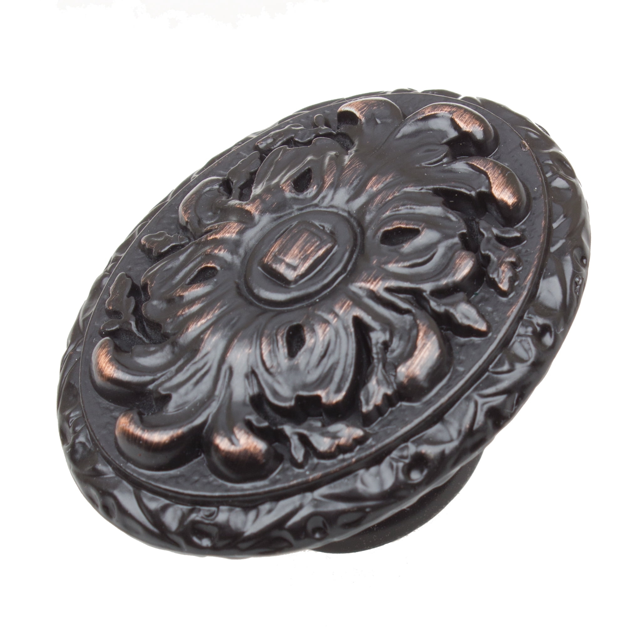 GlideRite 2 in. Old World Ornate Oval Cabinet Knob, Oil Rubbed Bronze, Pack of 10