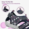 thumbnail image 4 of Apakowa Kids Girls Soft Sole Closed Toe Sandals Summer Shoes with Arch Support (Toddler/Little Kid), 4 of 8