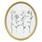 My Texas House Wild Pressed Botanicals Oval Framed Art 20" x 24"