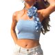 thumbnail image 1 of Chaleco Chaleco sin mangas para mujer Flores tridimensionales Damas Camis Top sin espalda Ygjytge Cielo azul T M para Mujer, 1 of 8