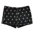 thumbnail image 4 of Letdown Women's Sequin Mini Shorts Stars Sparkly Micro Shorts Y2k Low Rise Rave Outfits Trendy for Club Hot Pants (Black, L), 4 of 6