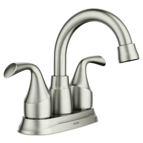 Idora Two-Handle Centerset Bathroom Sink Faucet with Drain Assembly, Spot Resist Brushed Nickel