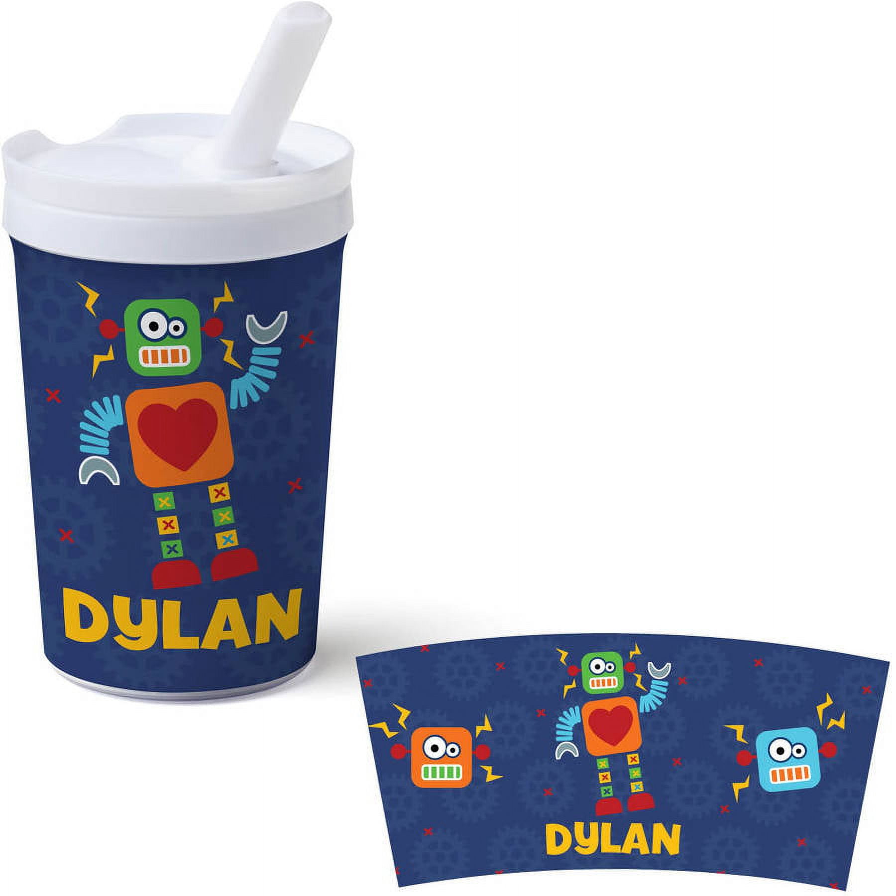 Valentine's Day Personalized Candy Hearts or Robot Power Sippy Cup