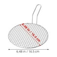 thumbnail image 2 of OUNONA Round Bbq Grill Net With Handle Mesh Barbecue Rack Easy To Clean Camping Fish Grilling Basket Stainless Steel Fish Grilling Rack For Grill, 2 of 8