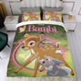thumbnail image 4 of Bambi Conjunto de sábanas temático, trío de piezas, cómodo y amigable con la piel, diseño único, regalo de decoración para el hogar para familiares, amigos y fans,140cm *210cm, 4 of 6