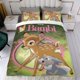 thumbnail image 4 of Bambi Conjunto de sábanas temático, trío de piezas, cómodo y amigable con la piel, diseño único, regalo de decoración para el hogar para familiares, amigos y fans, 90 cm * 190 cm, 4 of 6