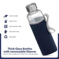 thumbnail image 4 of 18oz Mason Drinking Glass Bottles with Sleeves Set of 6, 4 of 9
