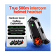 thumbnail image 5 of Intercomunicador Motocicleta Para Casco C9 Bluetooth 5.3 negro linea verde, 5 of 5