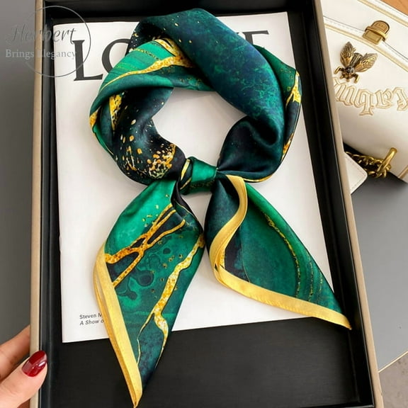 Silk Scarf for Women, 100% Mulberry Silk, 65x65cm Square, Head & Neck Scarf,65,As Picture