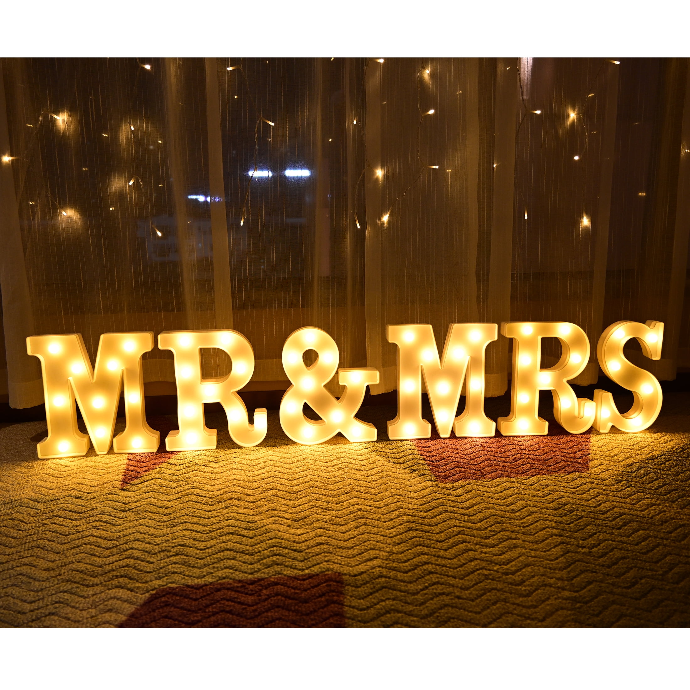 Warm White Battery-Operated Letter "M" Light-Up Decoration, 8.5", by Way To Celebrate