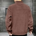 thumbnail image 4 of Yiaimeir Mens Turtleneck Fleece Pullover Sweatshirt Long Sleeve Warm Casual Loose Fit Top with Kangaroo Pocket for Autumn Winter, 4 of 5