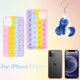 thumbnail image 2 of Estuche antiestrés de silicona con arcoíris para iPhone 11 Pro, divertido juguete antiestrés con burbujas, alivia la ansiedad y protege contra el autismo., 2 of 5