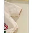 thumbnail image 6 of Infant Baby Girls Romper Long Sleeve Crew Neck Letter Embroidery Casual Sweatshirt Romper, 6 of 8
