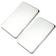 thumbnail image 5 of 2 bandejas de acero inoxidable para toallas, plato para toallas, bandeja para artículos de tocador, plato de almacenamiento multiusos para el baño del hogar, plateado, 5 of 5