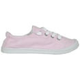 thumbnail image 2 of Soda Flat Women Shoes Linen Canvas Slip On Sneakers Lace Up Style Loafers Zig-S Baby Light S-Pink 7.5, 2 of 3