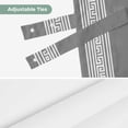 thumbnail image 6 of Grey Geometric Tie Up Valance Curtains for Windows, Kitchen Curtains Window Shades, Bohemia Tribal Farm Tribal Patterned Light Filtering Roman Curtain Valances for Bedroom/Bathroom/Cafe 54"x18", 6 of 9