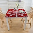thumbnail image 3 of nygtbtfer Red Farmhouse Fabric Christmas Tablecloth - Red, Gold and White Country Rustic Holiday Tablecloth, 3 of 7