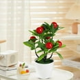 thumbnail image 1 of Realistic Artificial Pachycarpus Fortunei Bonsai Tree for Home Decor - Fake Plant Centerpiece for Coffee Table, Shelf, or Photography Props, 1 of 6