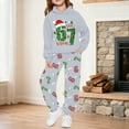 thumbnail image 4 of XAOFW Kids 6 7 Outfits Boys Cartoon Print Hooded Pants Play Two Piece Youth Long Sleeve Fashionable Comfort Casual Daily Wear Outfits, 4 of 5