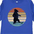 thumbnail image 4 of Inktastic Skateboard Bear Retro Sunset Boys or Girls Long Sleeve Toddler T-Shirt, 4 of 5