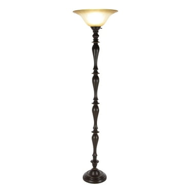 Portfolio Barada Bronze With Gold Highlights Torchiere Indoor Floor Lamp Glass Shade 72 In H Com Portfolio Barada Bronze With Gold, Portfolio Bronze Floor Lamp