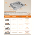thumbnail image 5 of Cama para Perros, Cama para Mascotas, 71 x 58 x 16 cm, Ortopédica con Espuma Corrugada, Funda Extraíble con Motivo Rosa de Peluche, Bordes Elevados Acolchados, Gris Paloma, 5 of 5