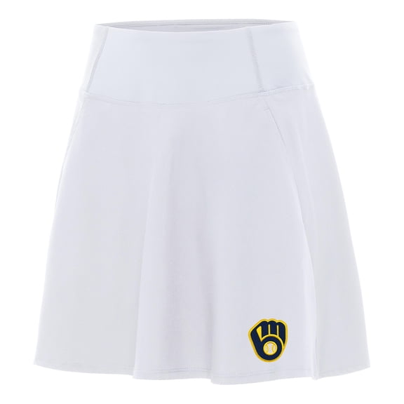 Women's Antigua White Milwaukee Brewers Chip Skort
