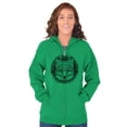 thumbnail image 3 of Spirit Wolf Pack Swirl Symbol Animal Zip Up Hoodie Men's Women's Brisco Brands X, 3 of 6