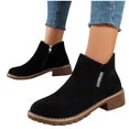 thumbnail image 3 of NOKIO Stylish Women'S Ankle Boots Elegant Women'S Short Boots Minimalist Side Zipper Boots For Women Ankle Boots Short Boots Single Shoes For Ladies Casual Shoes Women'S Edgy Short Booties, 3 of 5