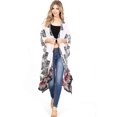 thumbnail image 4 of Love Stitch Women's Oversize Ultra Light Layering Kimono (Off-White, One Size), 4 of 4