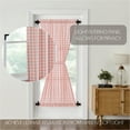 thumbnail image 6 of VHC Brands Annie Buffalo Check Farmhouse 72"x40" Door Panel Pink Rod Pocket Cotton Tie Back(s) Window Curtains, 6 of 7