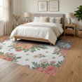 thumbnail image 3 of ODIKA Vintage Roses Flower Girly Bouquet Delicate Romantic Border Scroll for Dining Room, Under Table, Office, Non-Slip Chair-Friendly Floor, 3 of 7