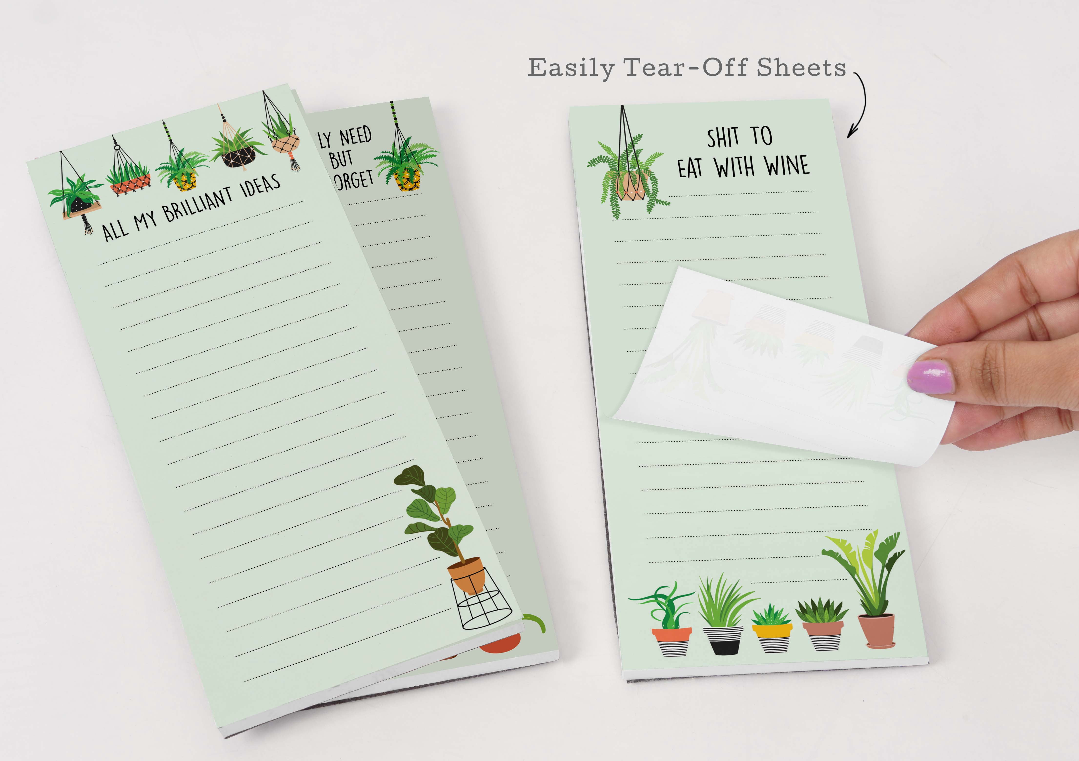 Inkdotpot Pack of 3 Magnetic Fridge To-Do List Notepads- Magnetic Memo Pads For Refrigerator-(50 Sheets Each)-KP