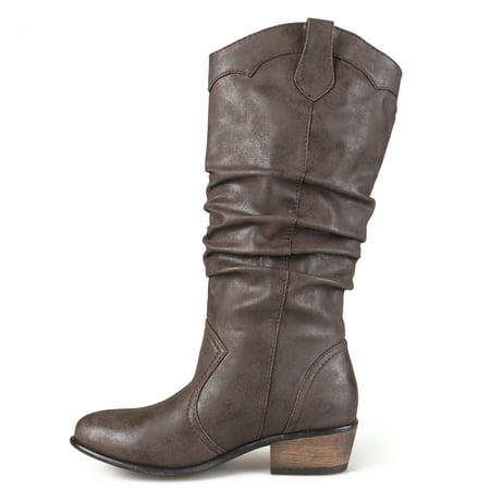 brown slouch riding boots