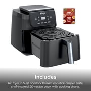 Ninja Air Fryer Pro XL 6.5-Qt, 4-in-1, Air Crisp Technology, Nonstick Crisper Plate, AF180 Black
