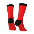 thumbnail image 3 of Goofa Red Printed Men's Crew Socks, Soft Durable Breathable Moisture-Wicking with Odor Control Cotton socks, 3 of 9