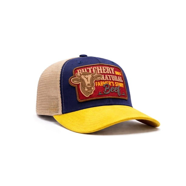 KNITE Gorra Farmer Beef Red Trucker Hombre Ajustable Estilo Rancho Ganado Agro