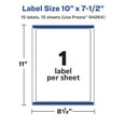 thumbnail image 6 of Avery Removable Rectangle Labels, 10" x 7.5", 15ct, 6 of 10