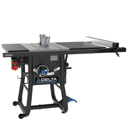 30 in. Rip Capacity Contractor Table Saw with Steel Extensions and 1 HP Dust Collector