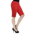 thumbnail image 2 of Hybrid & Company Womens 11.5 inch Inseam Butt Lift Stretch Bermuda City Shorts, 2 of 3